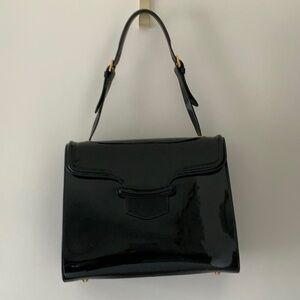 Alexander MQueen Black patent leather bag